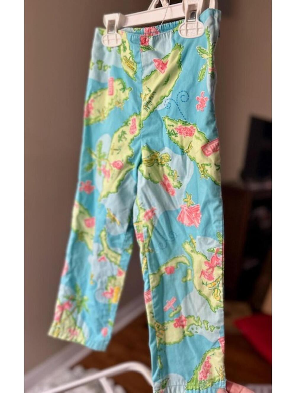 Lilly Pulitzer Girls Printed Cotton Pants 4 Island Print
